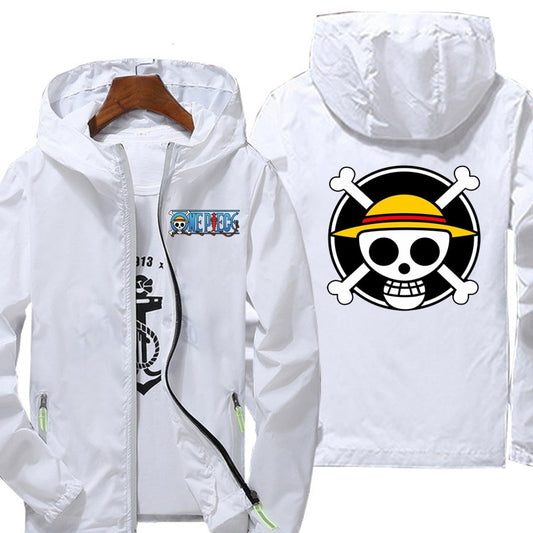 One Piece Anime Windbreaker Pirate Skull Jacket