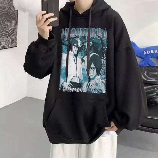 BLEACH Oversize Hoodie: Vintage Anime Streetwear for Casual Fashion