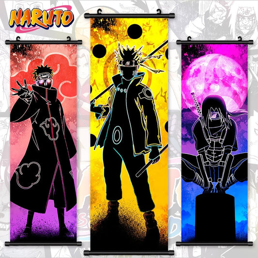 Anime Naruto Canvas Wall Art - Kakashi, Uzumaki, Minato Poster