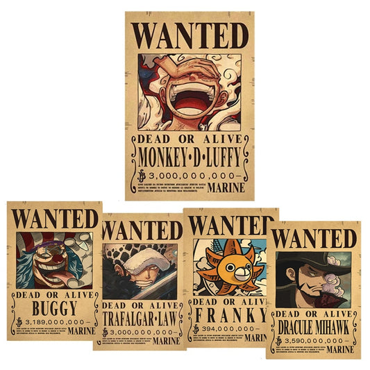 One Piece Anime Bounty Posters & Action Figures