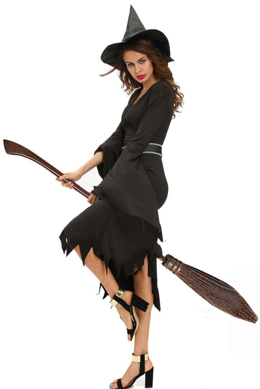 All Black Gothic Witch Halloween Costume