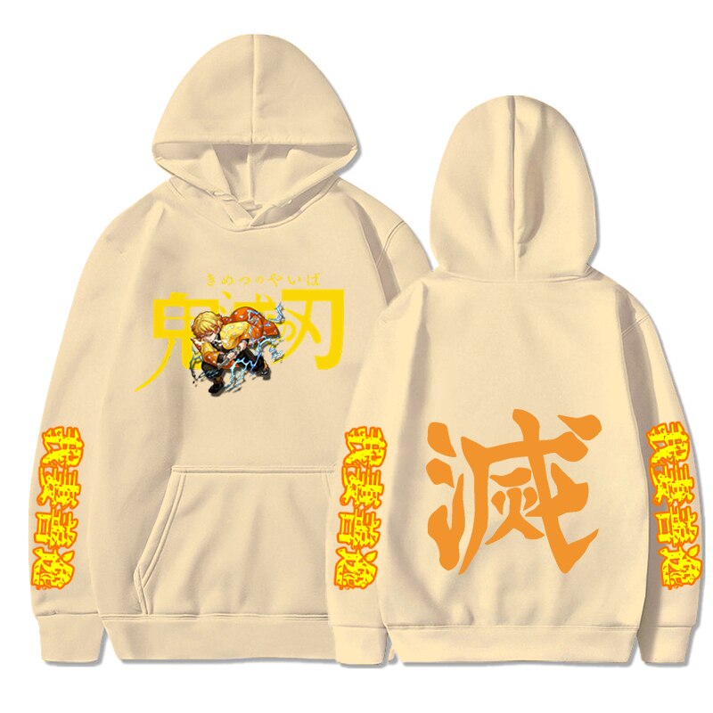 Demon Slayer Zenitsu Thunder Clap and Flash Hoodie