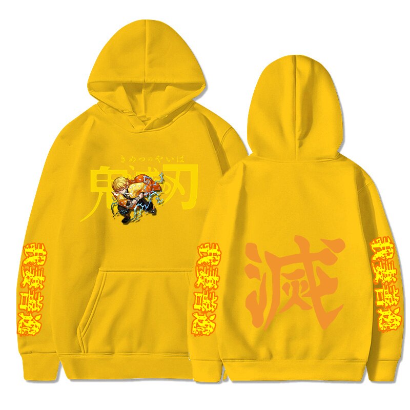 Demon Slayer Zenitsu Thunder Clap and Flash Hoodie