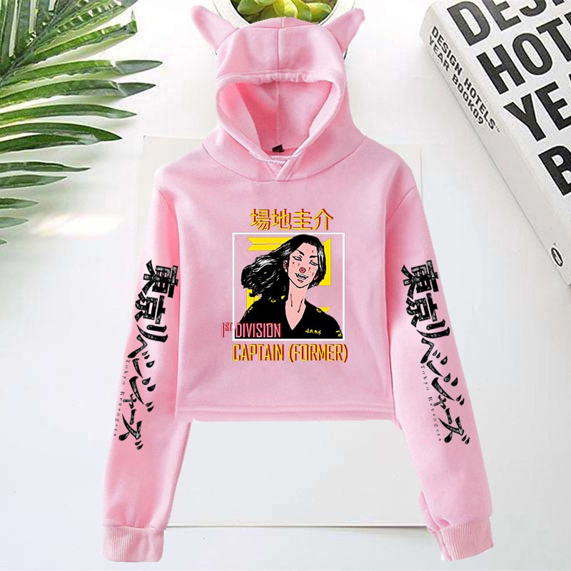 Tokyo Revengers Cat Ear Hoodies - Popular Harajuku Streetwear for Women