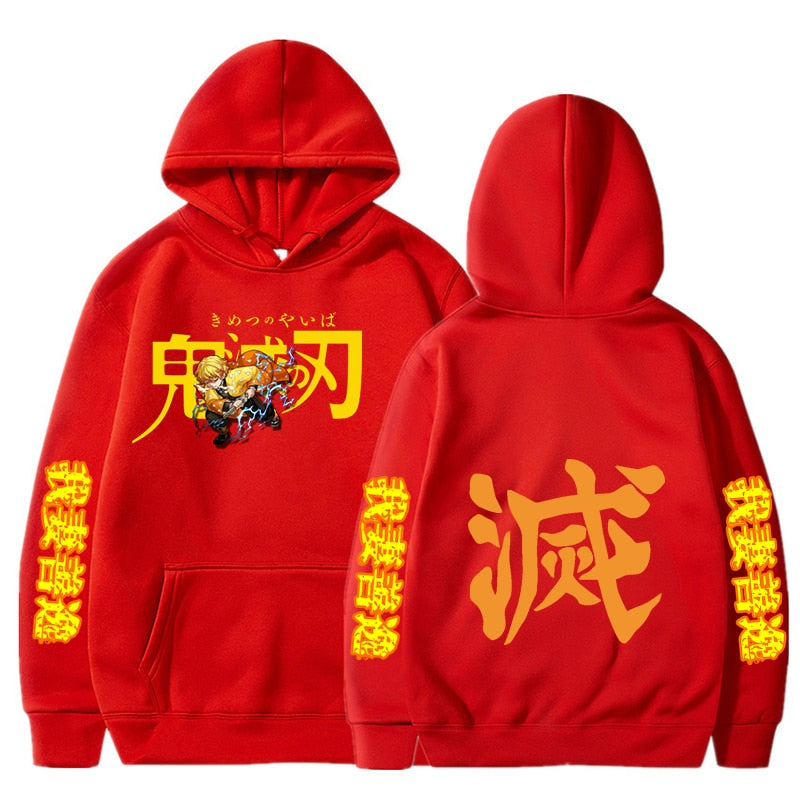 Demon Slayer Zenitsu Thunder Clap and Flash Hoodie