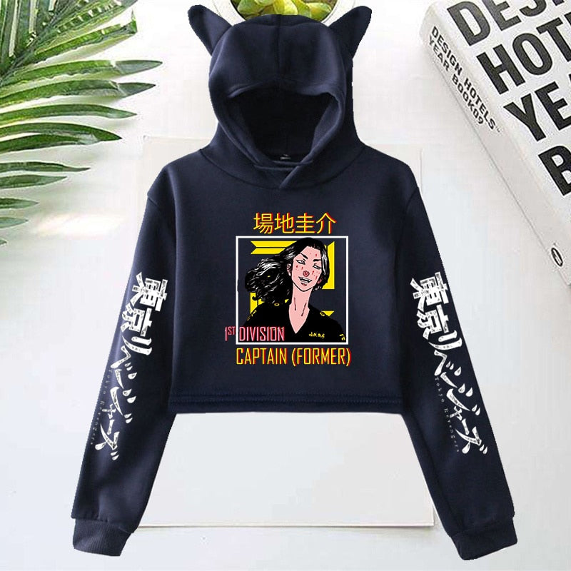 Tokyo Revengers Cat Ear Hoodies - Popular Harajuku Streetwear for Women