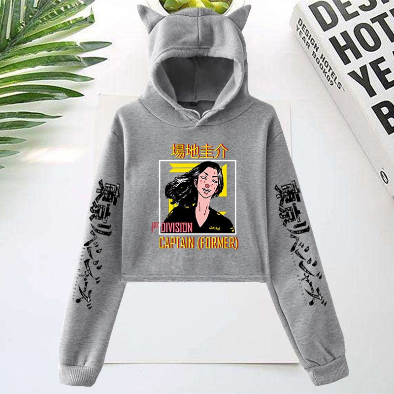 Tokyo Revengers Cat Ear Hoodies - Popular Harajuku Streetwear for Women