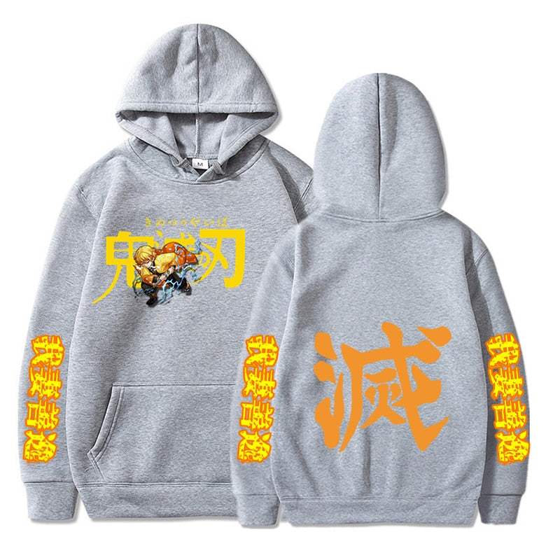 Demon Slayer Zenitsu Thunder Clap and Flash Hoodie