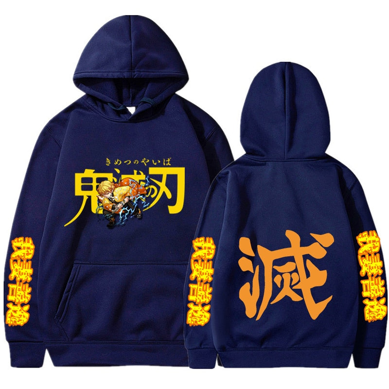 Demon Slayer Zenitsu Thunder Clap and Flash Hoodie