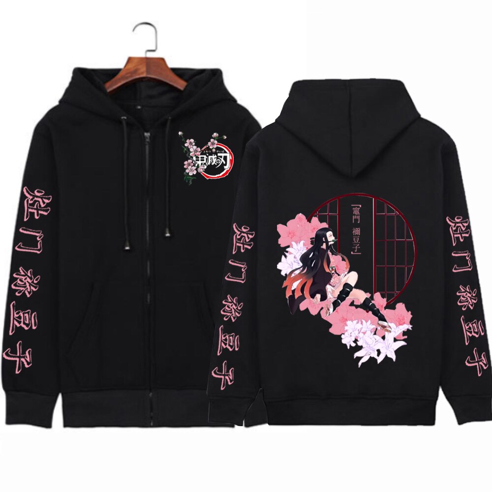 Demon Slayer Nezuko Hoodie: Fashionable Anime Sweatshirt for Cosplay and Street Style