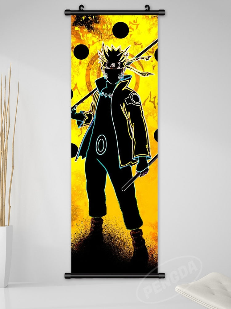 Anime Naruto Canvas Wall Art - Kakashi, Uzumaki, Minato Poster