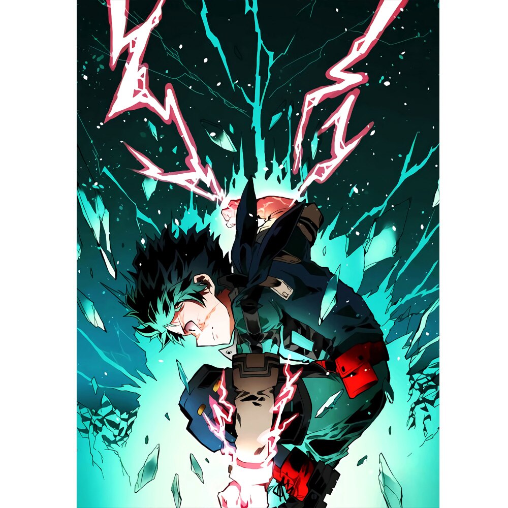 My Hero Academia Anime Wall Art - Deku Manga Canvas Prints for Boys' Bedroom Decoration