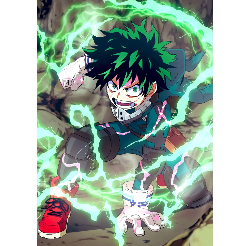 My Hero Academia Anime Wall Art - Deku Manga Canvas Prints for Boys' Bedroom Decoration