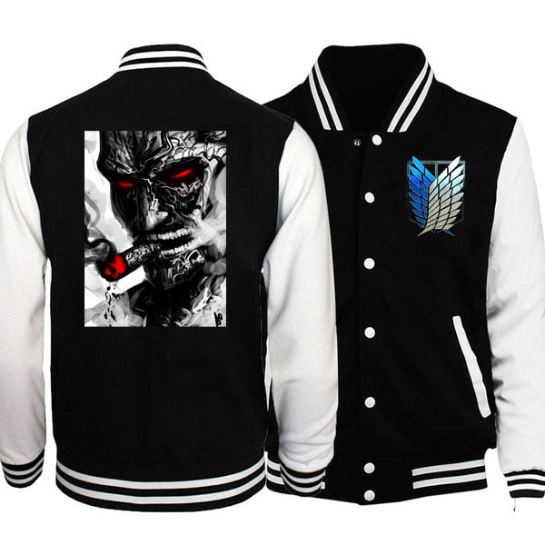 Winter Anime Jacket Attack on Titan Japanese Streetwear Fashion Varsity Jacket Men/women Hoodies Baseball Jackets Coats Clothing