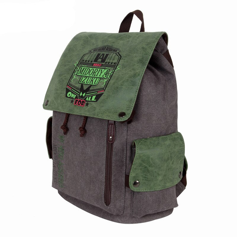 Anime Theme Shoulder Canvas Backpack