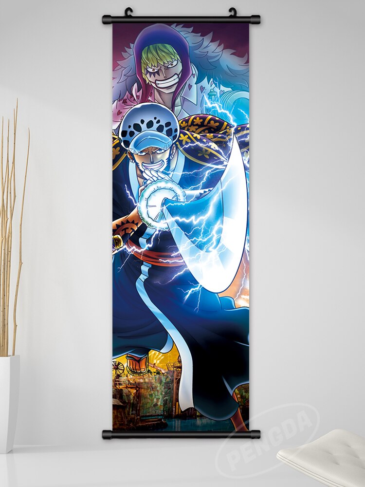 Anime One Piece Canvas Wall Art - Luffy, Nami, Zoro, Sanji, Hancock