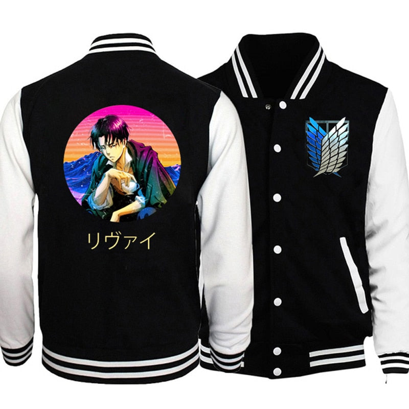 Winter Anime Jacket Attack on Titan Japanese Streetwear Fashion Varsity Jacket Men/women Hoodies Baseball Jackets Coats Clothing