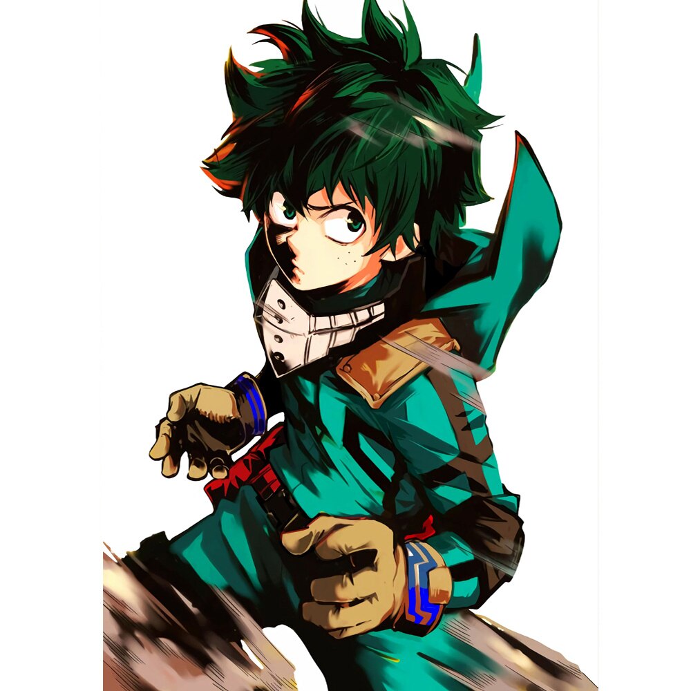 My Hero Academia Anime Wall Art - Deku Manga Canvas Prints for Boys' Bedroom Decoration