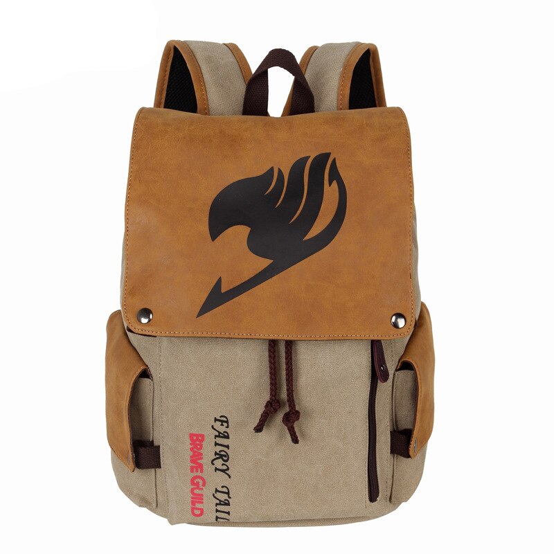 Anime Theme Shoulder Canvas Backpack