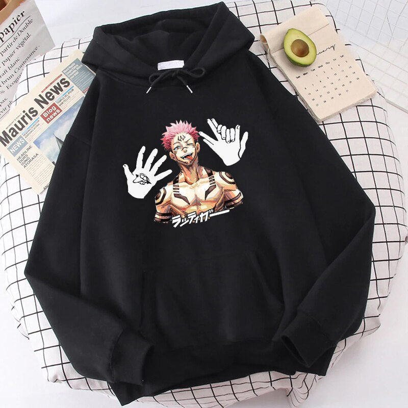 Japanese Anime Sukuna Hoodies - Jujutsu Kaisen Sweatshirts