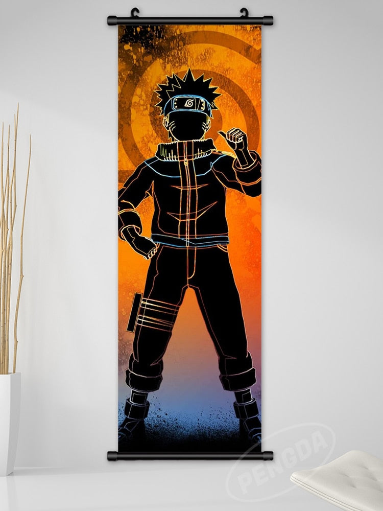 Anime Naruto Canvas Wall Art - Kakashi, Uzumaki, Minato Poster