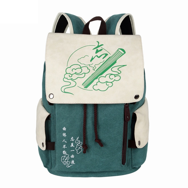 Anime Theme Shoulder Canvas Backpack