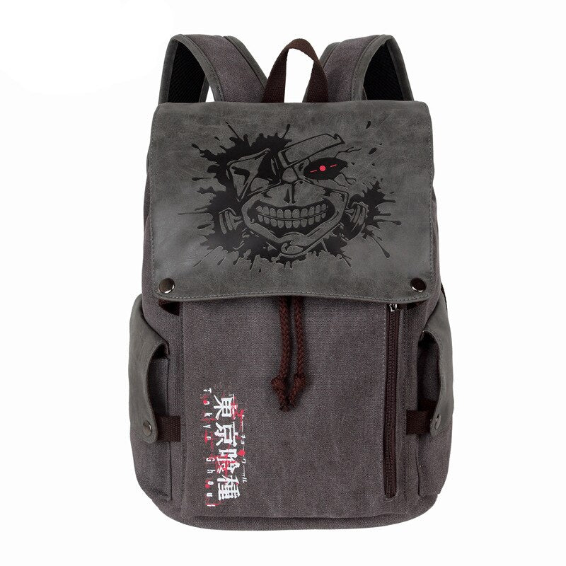 Anime Theme Shoulder Canvas Backpack