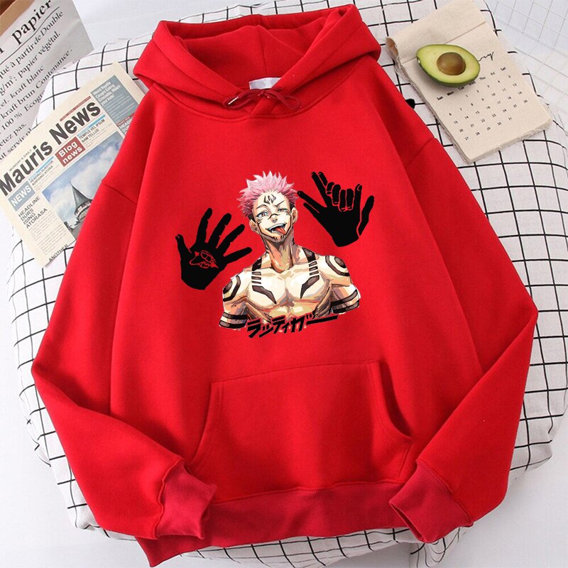 Japanese Anime Sukuna Hoodies - Jujutsu Kaisen Sweatshirts