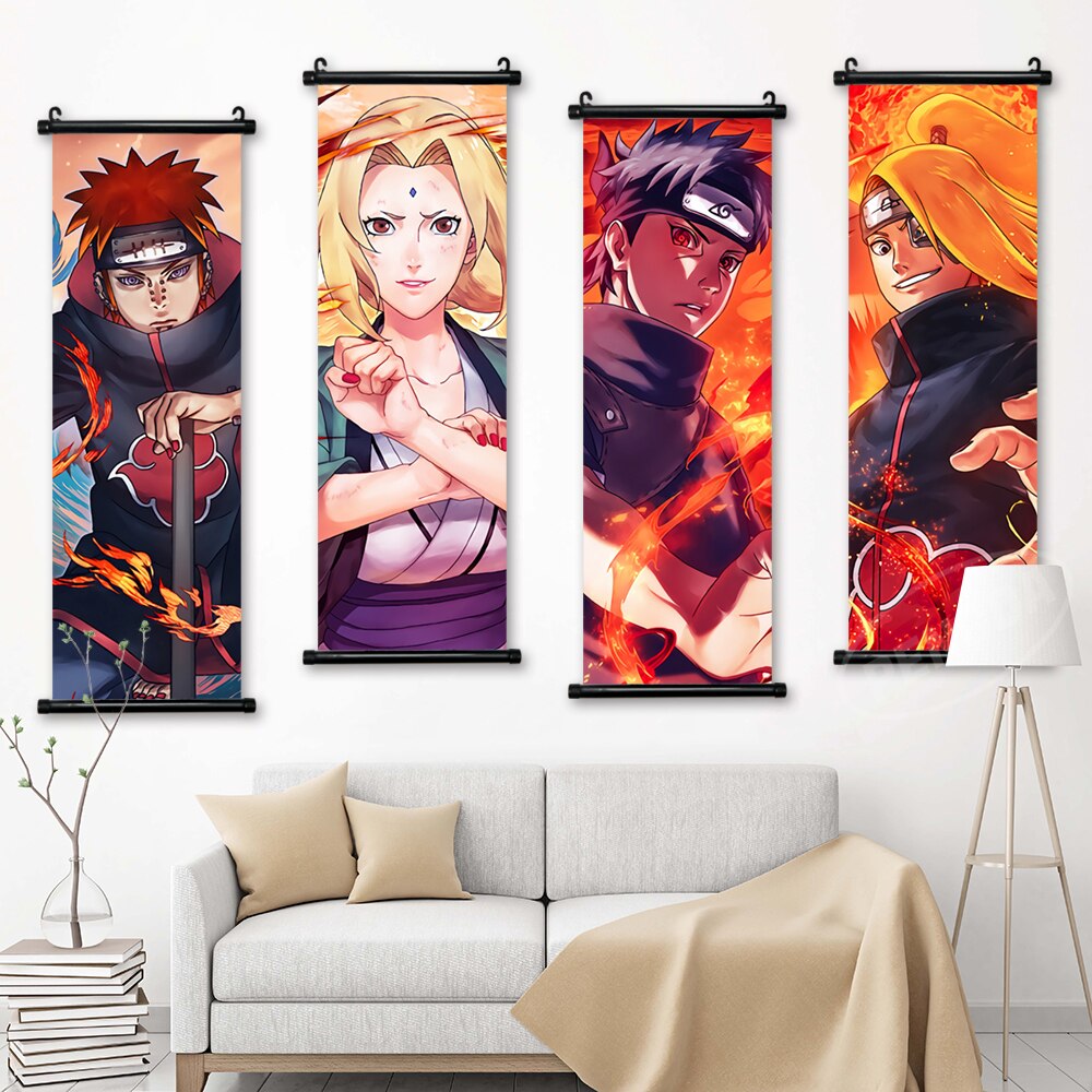 Anime Naruto Canvas Wall Art Kakashi Uzumaki Namikaze Poster Decoration