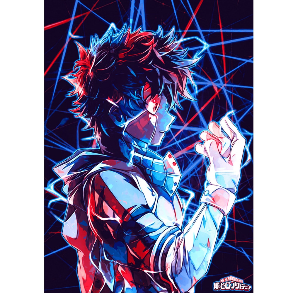 My Hero Academia Anime Wall Art - Deku Manga Canvas Prints for Boys' Bedroom Decoration