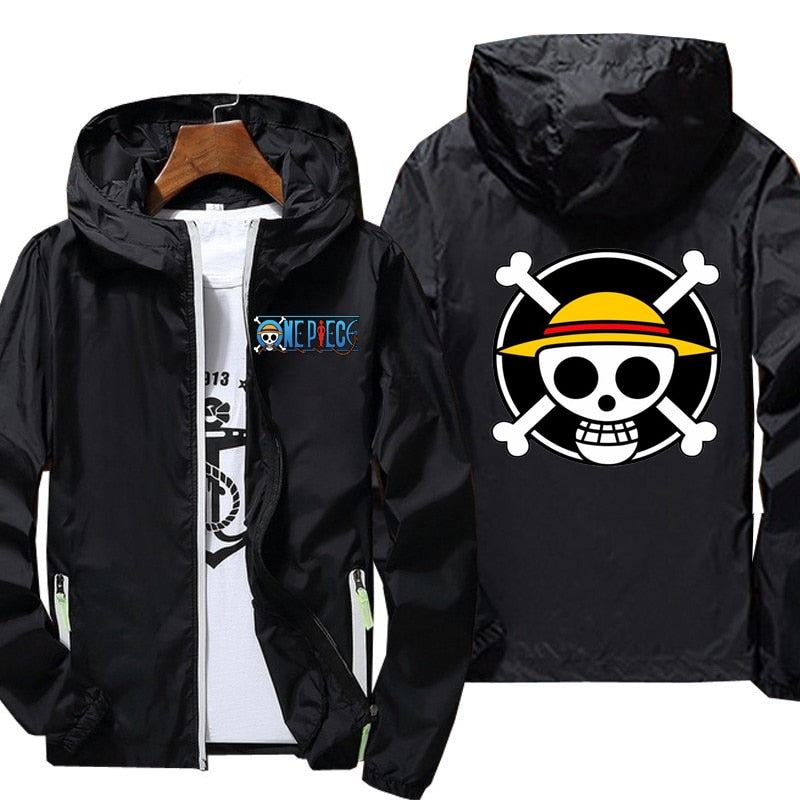 One Piece Anime Windbreaker Pirate Skull Jacket