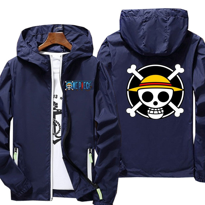 One Piece Anime Windbreaker Pirate Skull Jacket