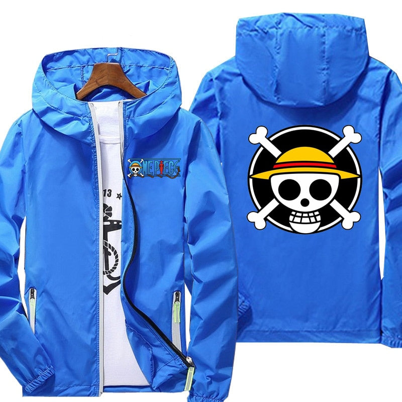 One Piece Anime Windbreaker Pirate Skull Jacket