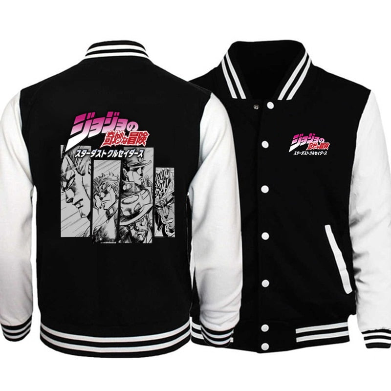 Jojo's Bizarre Adventure Baseball Jacket - Fashionable Casual Tops Unisex