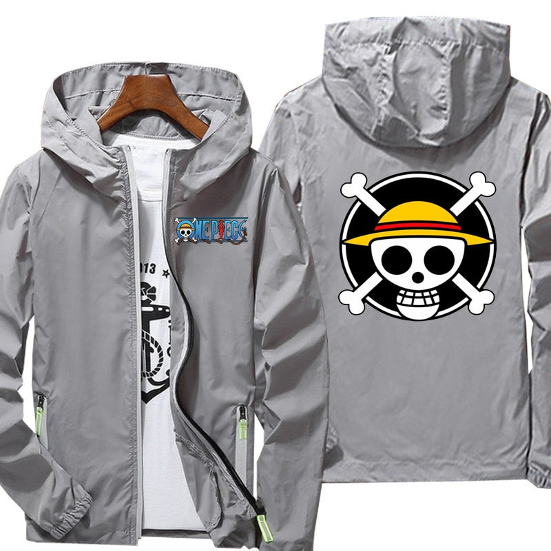 One Piece Anime Windbreaker Pirate Skull Jacket