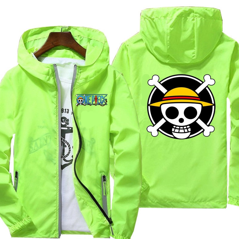 One Piece Anime Windbreaker Pirate Skull Jacket