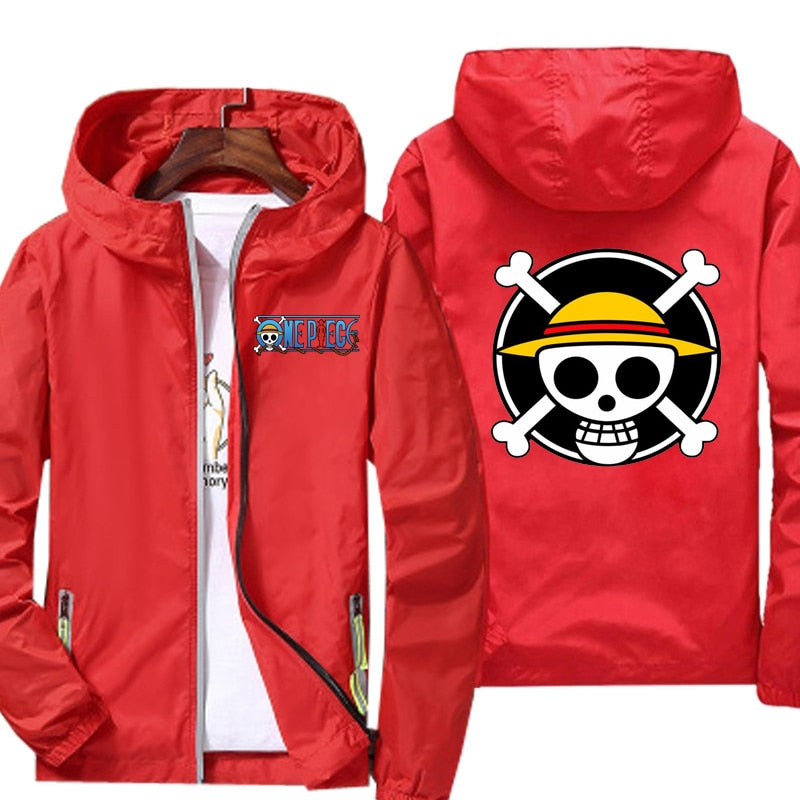 One Piece Anime Windbreaker Pirate Skull Jacket