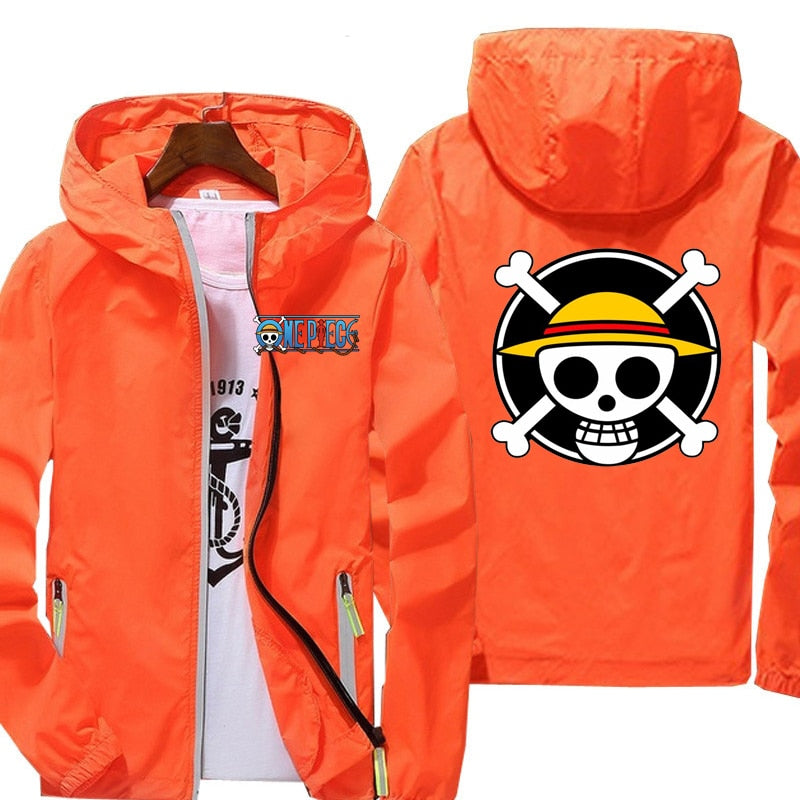 One Piece Anime Windbreaker Pirate Skull Jacket