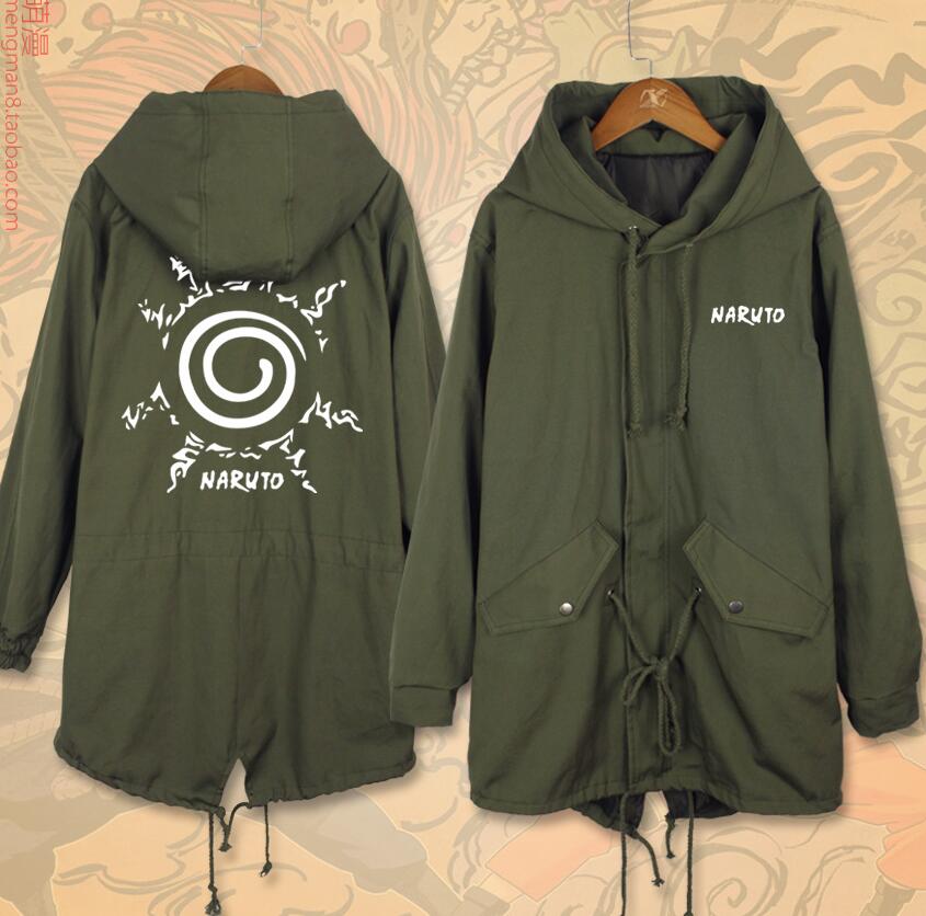 Naruto Long Windbreaker Hoodie With Zipper