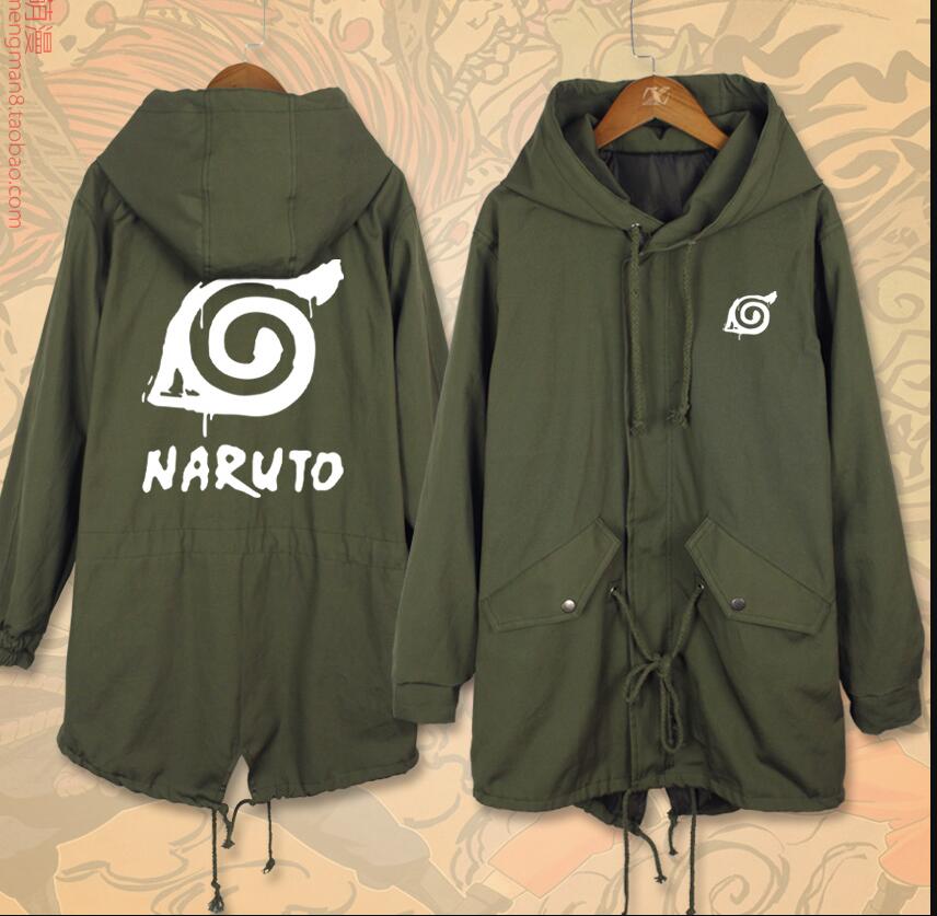 Naruto Long Windbreaker Hoodie With Zipper