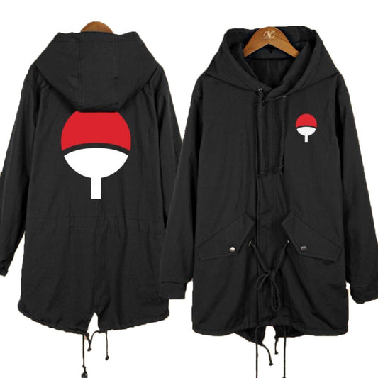 Naruto Long Windbreaker Hoodie With Zipper